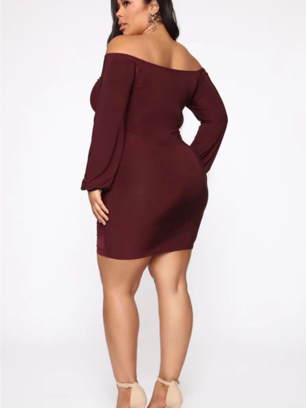Fashion Nova Wine Fit Your Needs Mini Dress XL - Picture 2 of 5